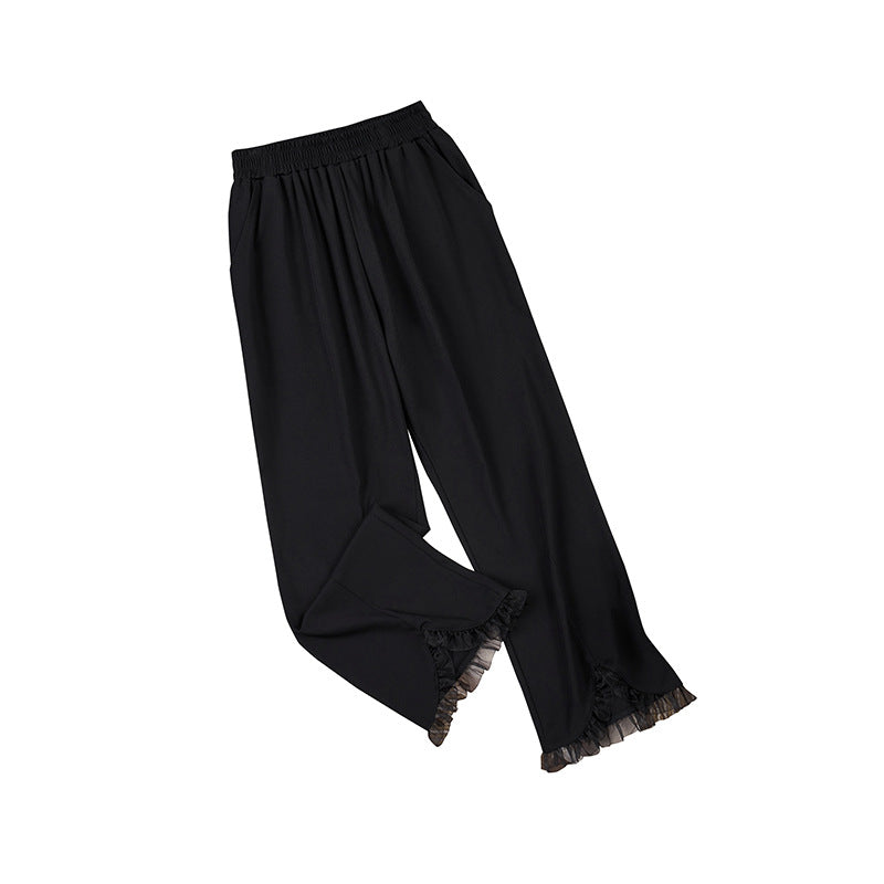 The Lace-Detail Cropped Pant