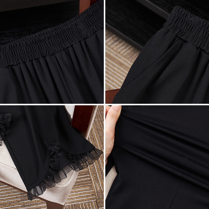 The Lace-Detail Cropped Pant