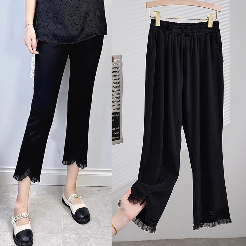 The Lace-Detail Cropped Pant