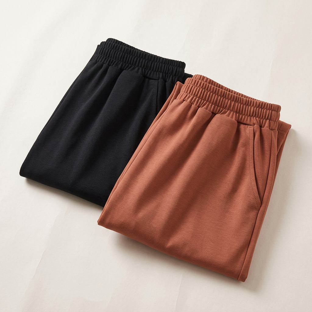 The Everyday Wide-Leg Pant — 2-Pack — placeholder studio shot (brown)