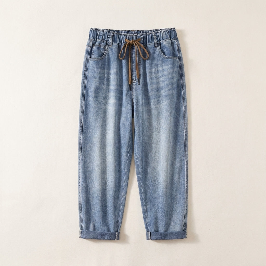 The No-Gap Casual Jean — placeholder studio shot (flat)
