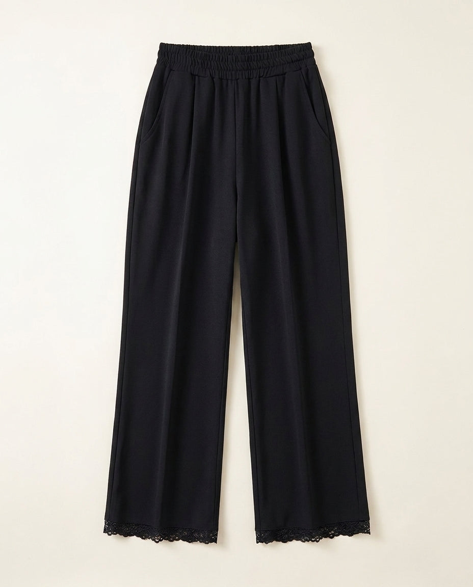 The Lace-Trim Pant — catalog shot