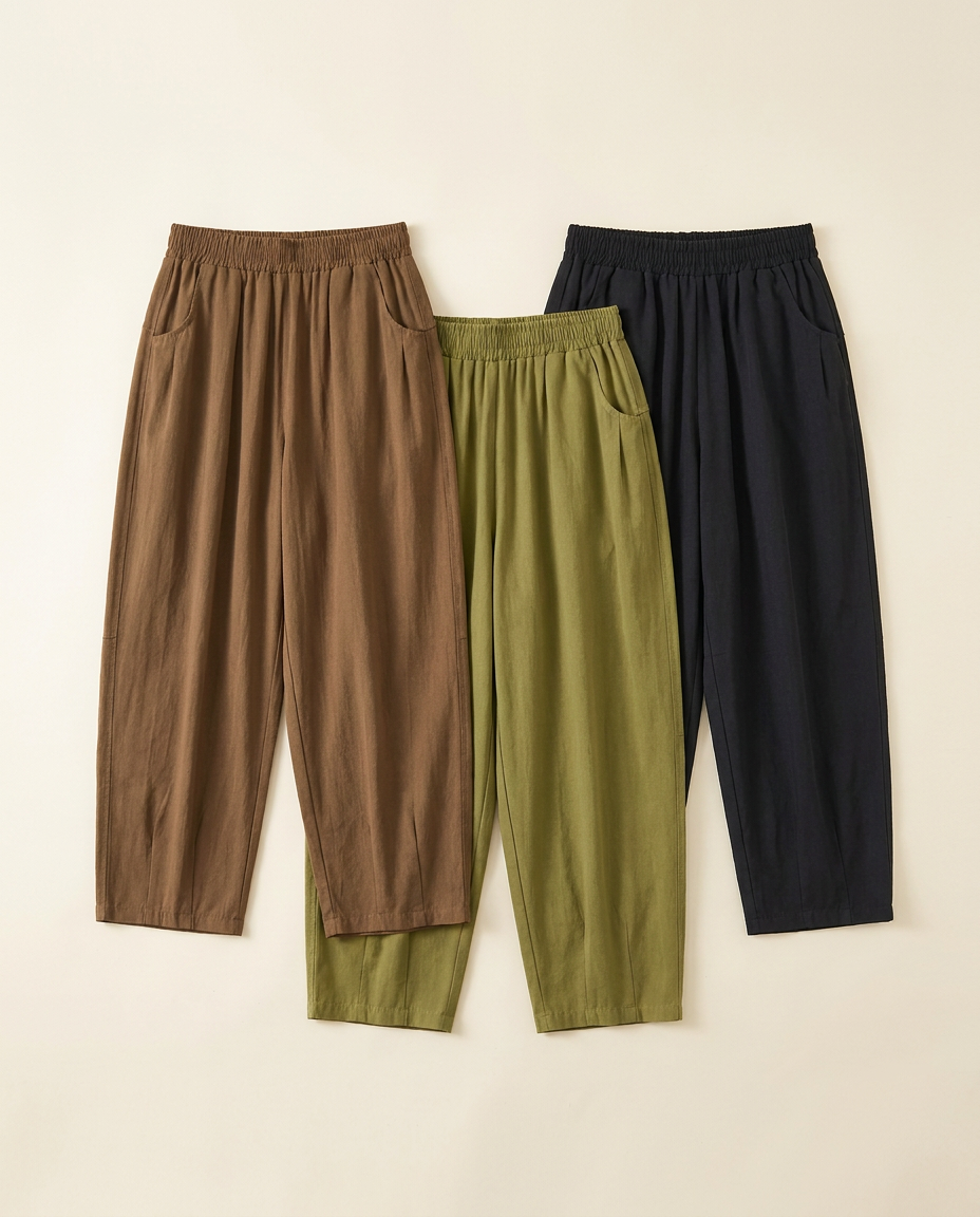 The Relaxed Harem Pant — catalog shot