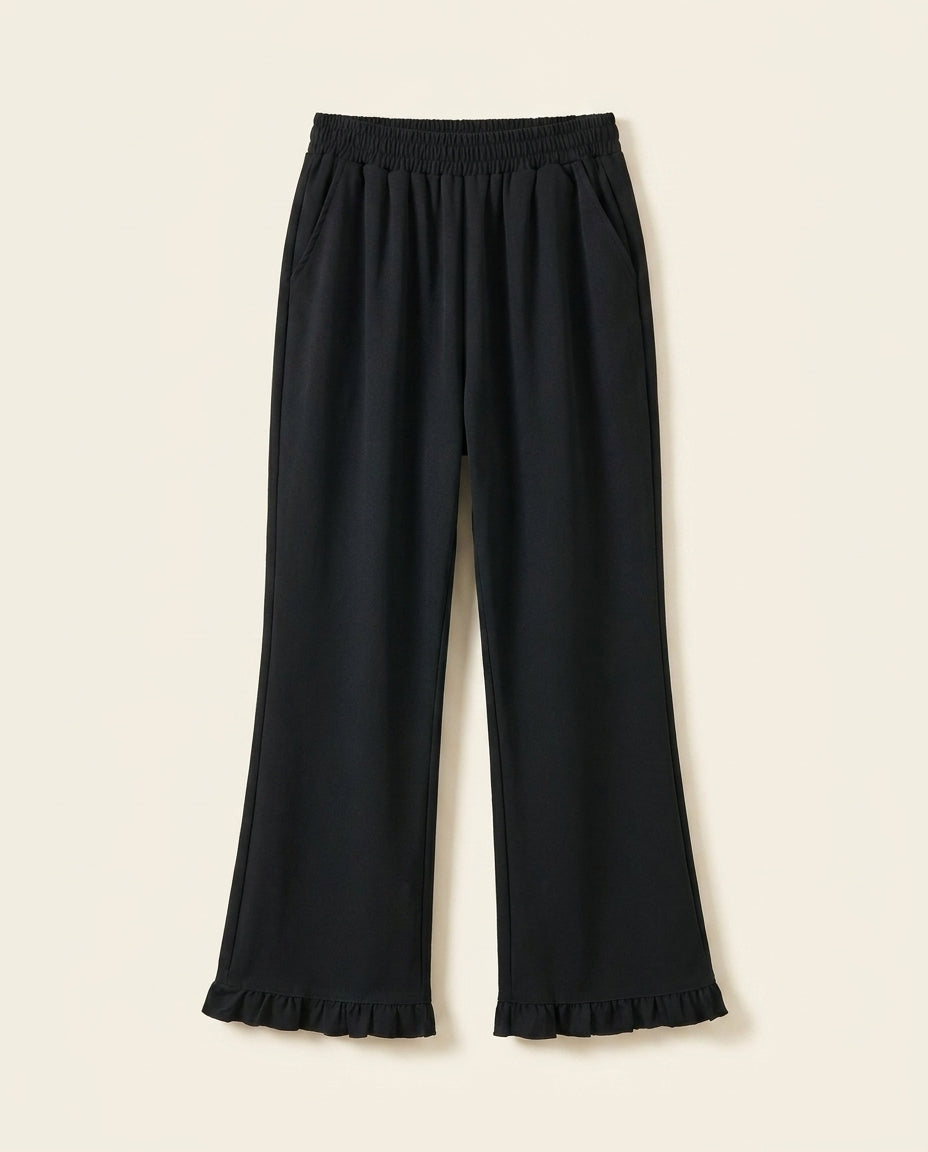 The Ruffle-Hem Flare Pant — catalog shot
