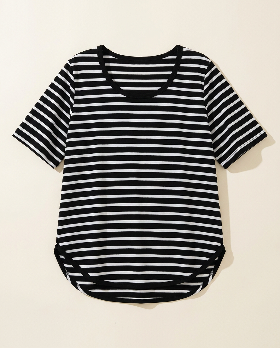 The Striped Boxy Tee — catalog shot
